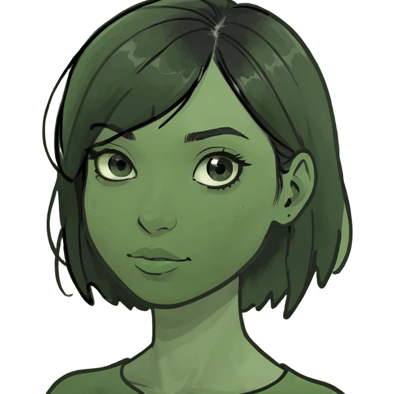 Girl with black hair emoji