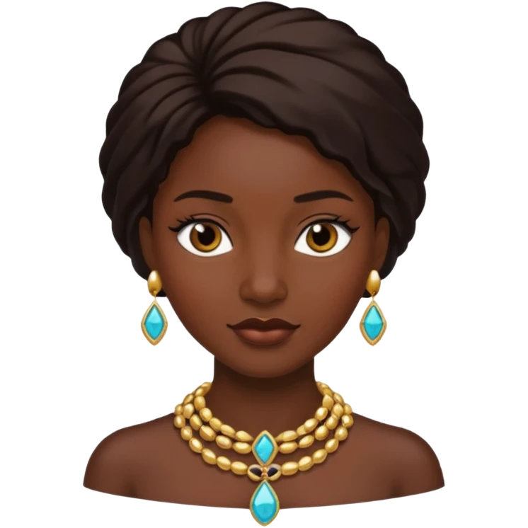 dark beauty with jewelry emoji