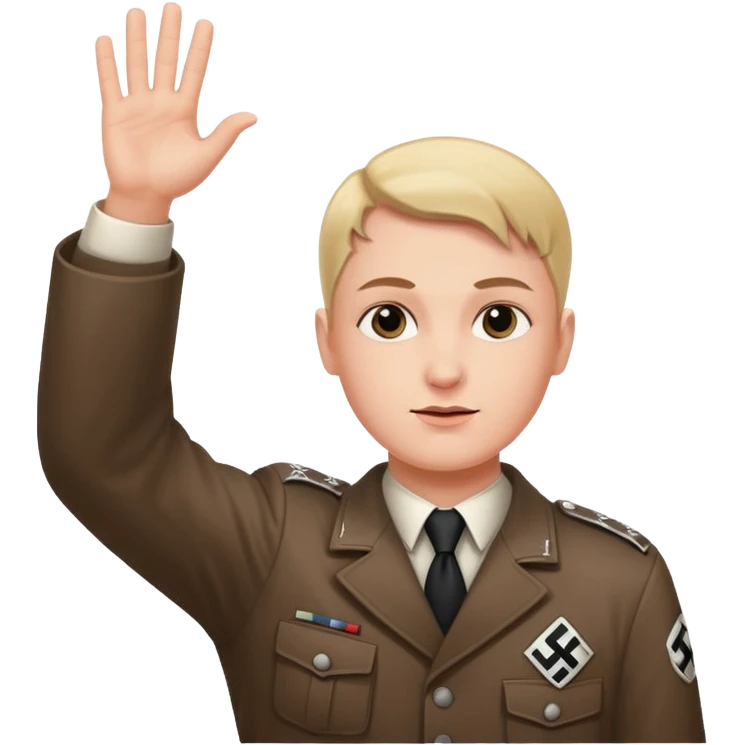 Nazi salut with svaztica emoji