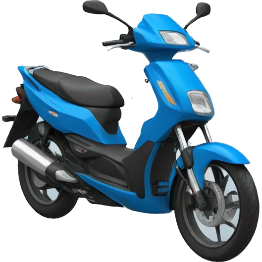 delivery moto color blue emoji
