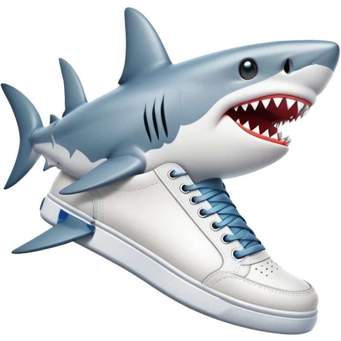 shark wearing sneakers emoji