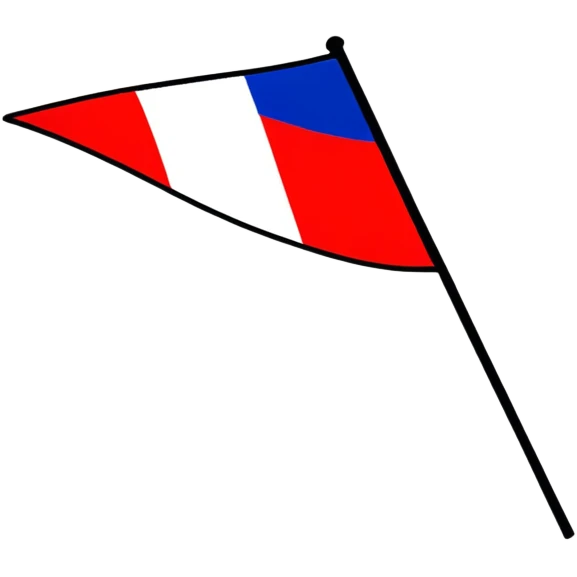 French flag with prohibition sign on top, intact flag emoji