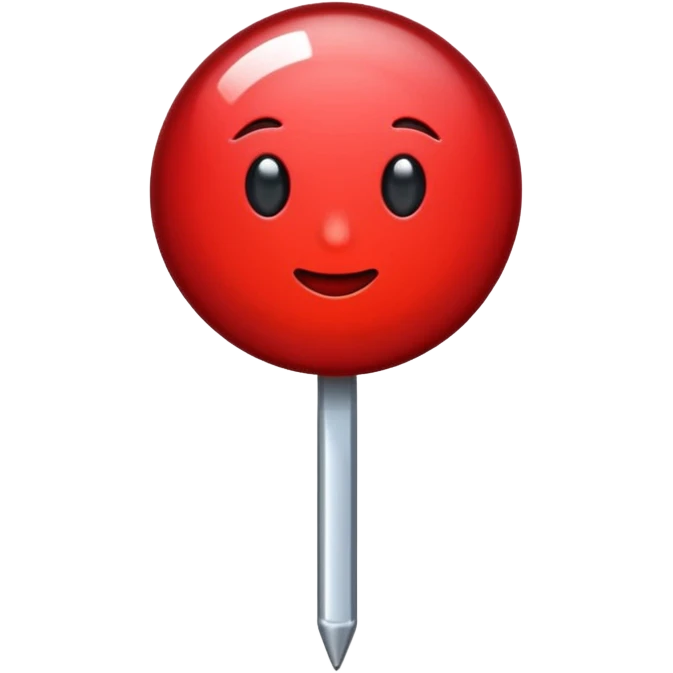 glitter red pin emoji