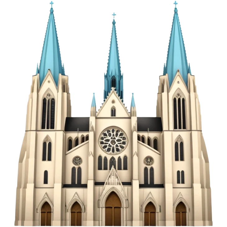 Cologne Cathedral in Köln, Germany, apple emoji style, no frame emoji