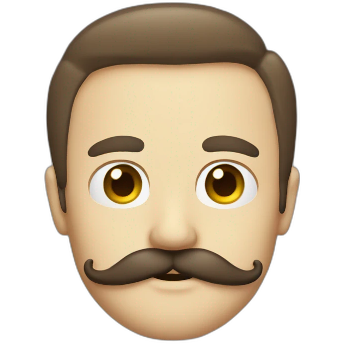Moustache sans tête emoji