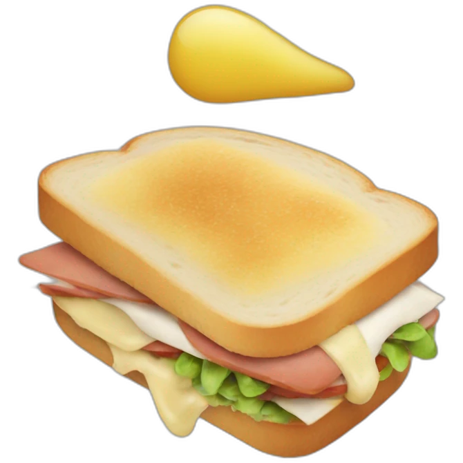 Macron mange sandwich emoji