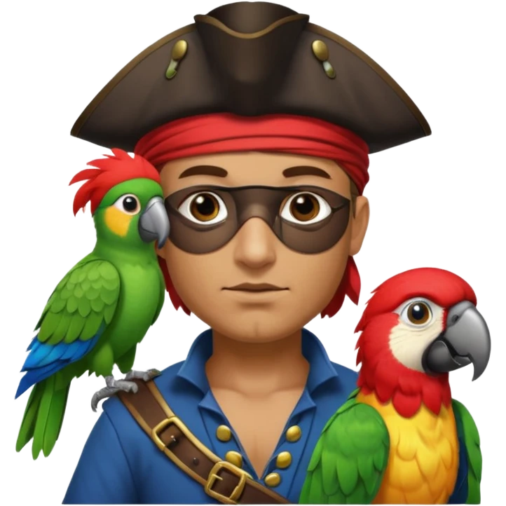 pirate and parrot emoji