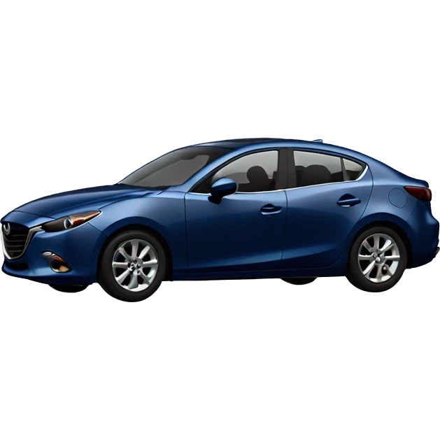 navy blue mazda 3 sedan car emoji