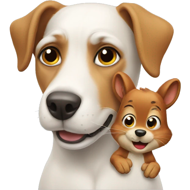 Dog with squirrel emoji