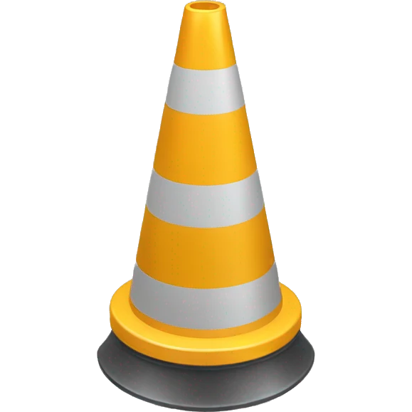 Cono de tráfico emoji