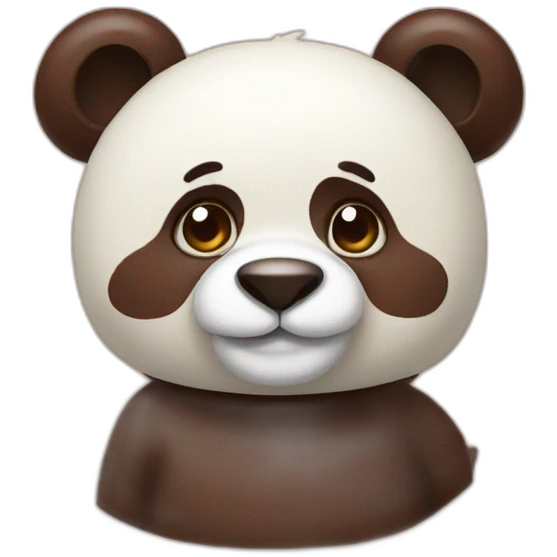Chocolate panda emoji