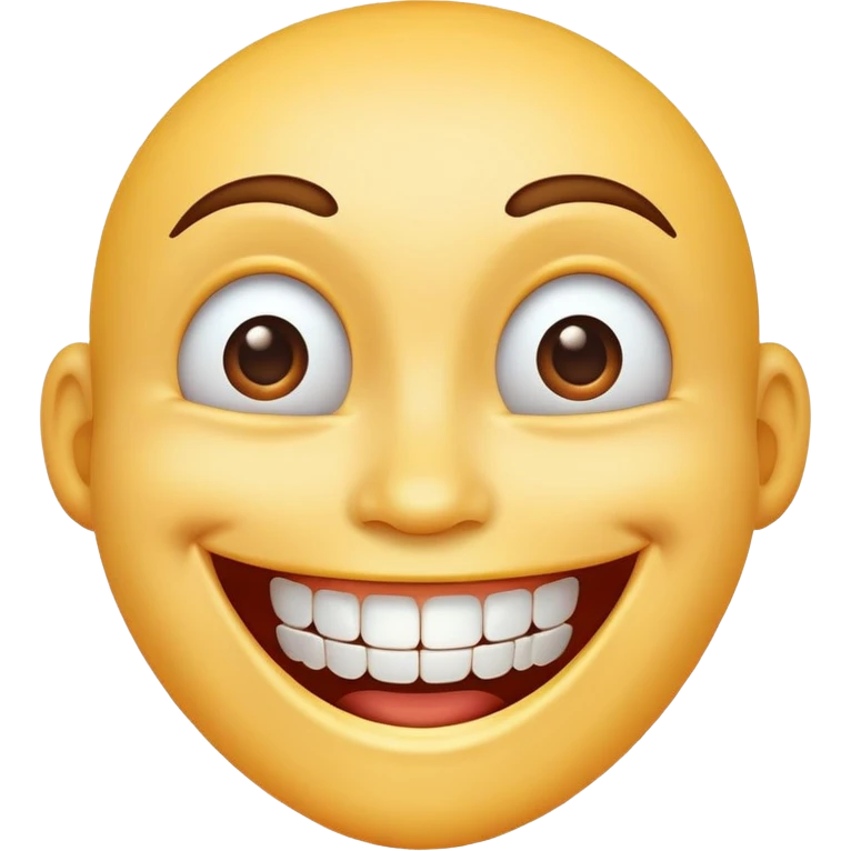 grinning face with big smile showing teeth emoji