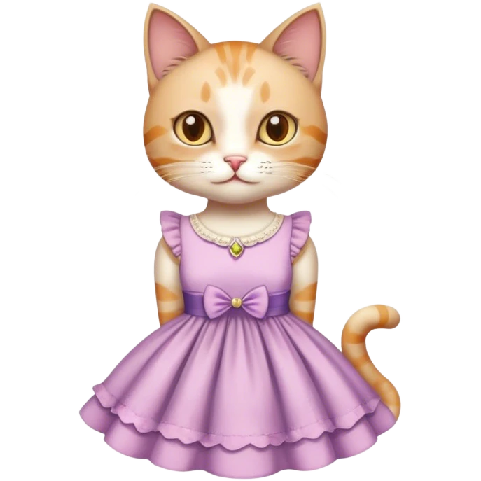 Cat with dress emoji