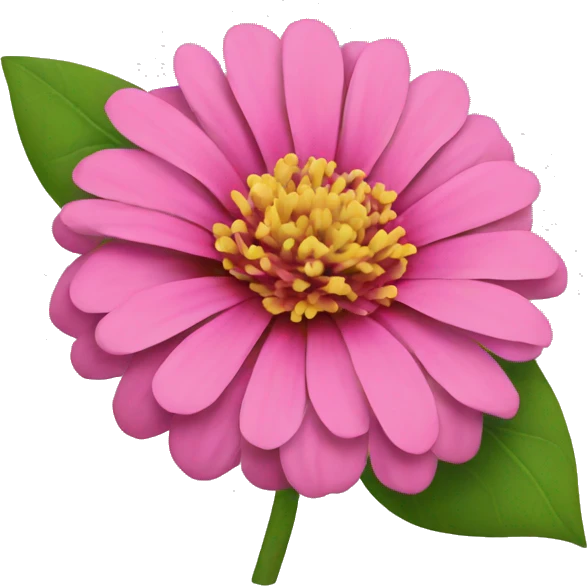 Pink zinnia emoji