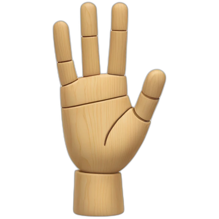 mannequin wooden hand emoji