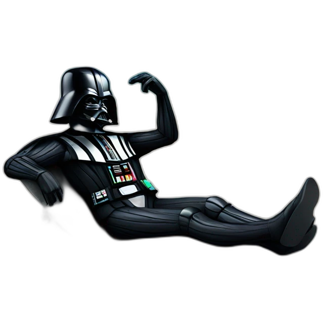 Sexy darth Vader lounging on the beach emoji