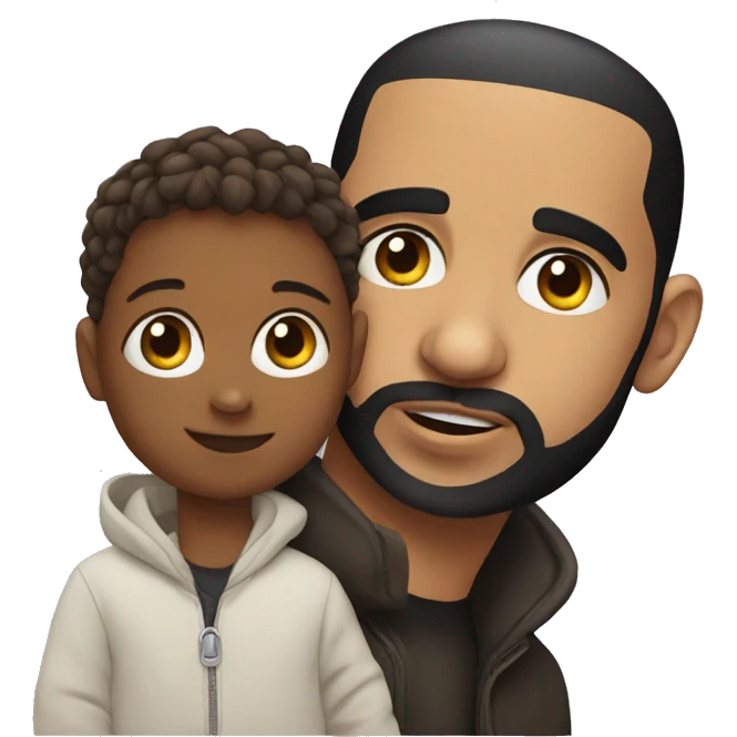 Drake with a child emoji