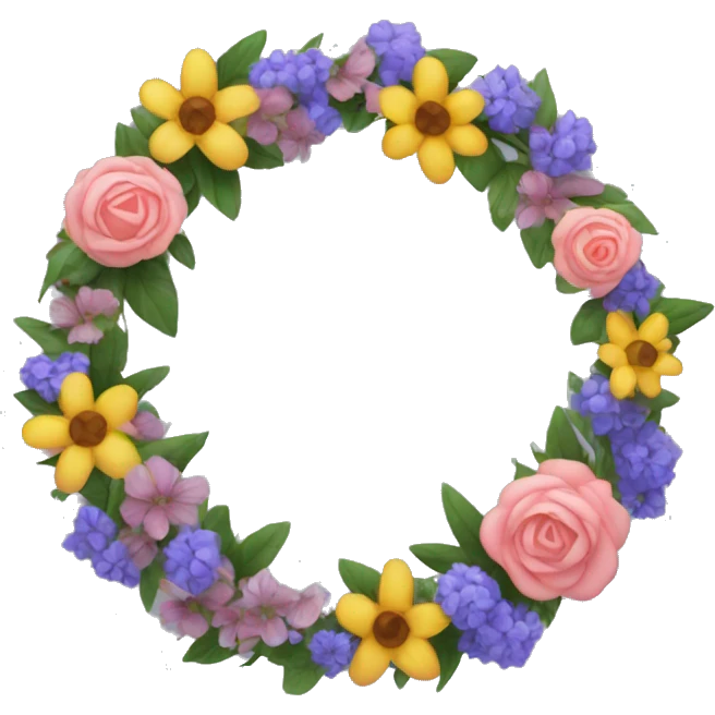A wreath of flowers emoji
