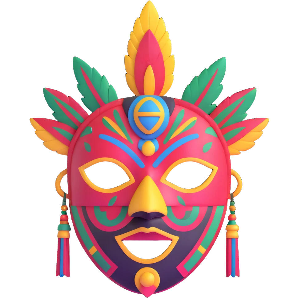 Zapotec traditional mask emoji