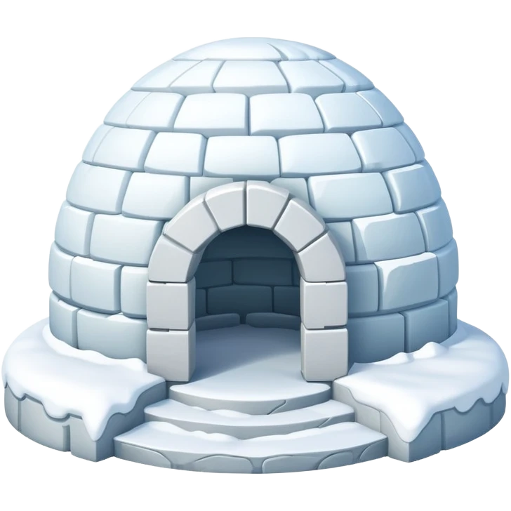 Igloo with curved entrance emoji