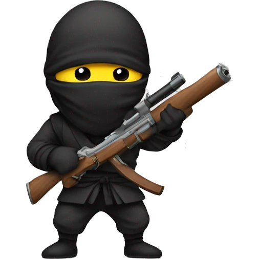 ninja holding gun emoji