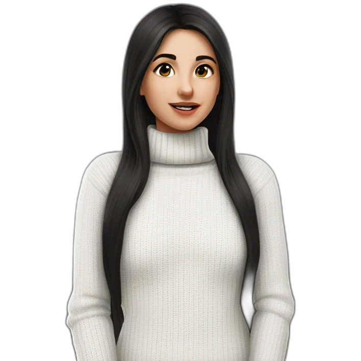 side glance, cozy white turtleneck emoji