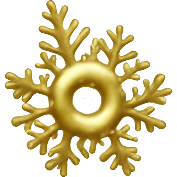 Gold Christmas reef emoji