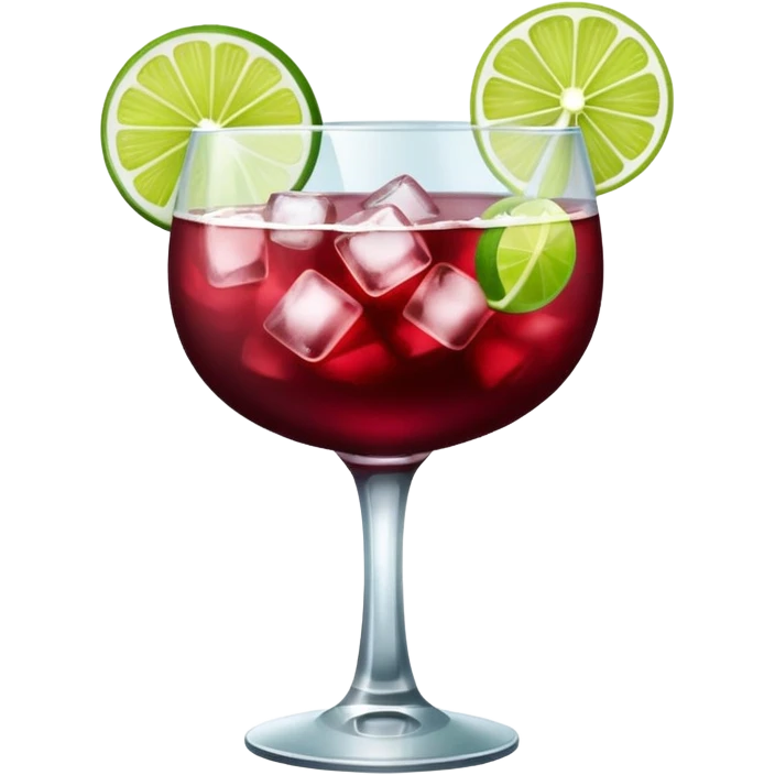 burgundy coloured cocktail emoji