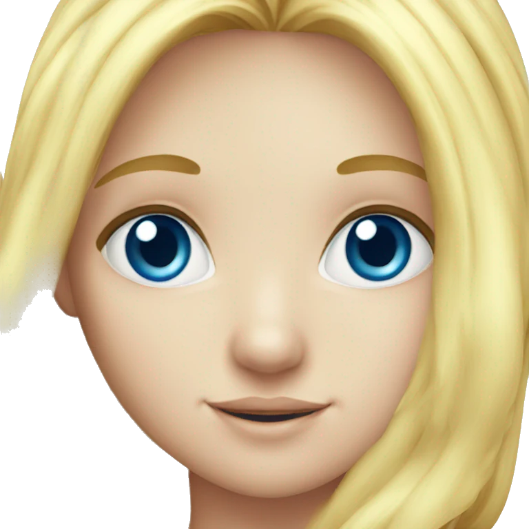 Blue eyed, blond haired, fairy emoji
