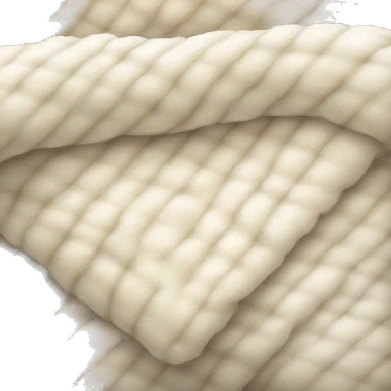 Cozy white and cream blanket emoji