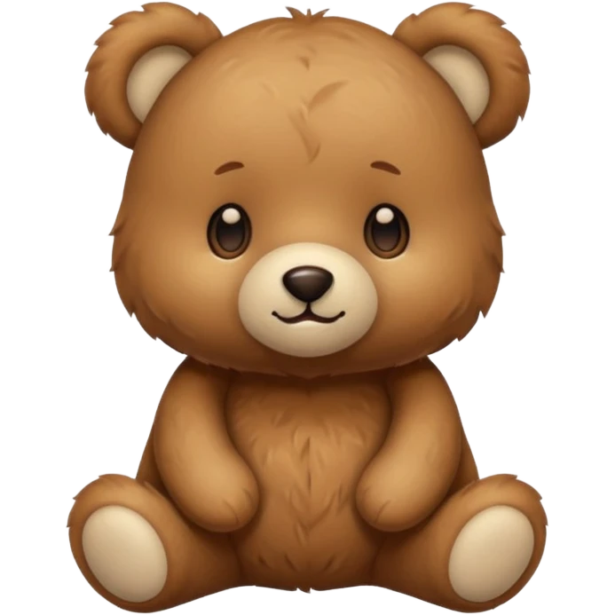 Kawaii style teddy bear emoji