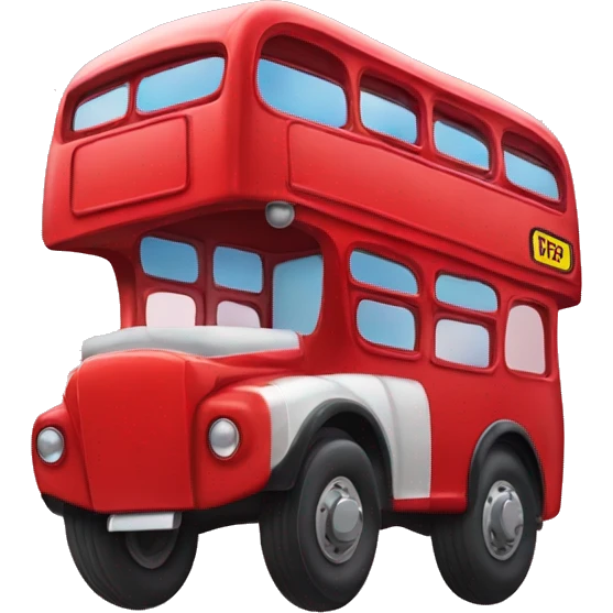 cute red double decker bus emoji