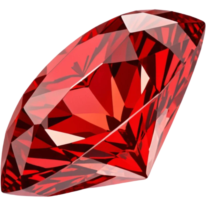 Red diamond with "RED" written on its frontRed diamond with "RED" written on its front emoji