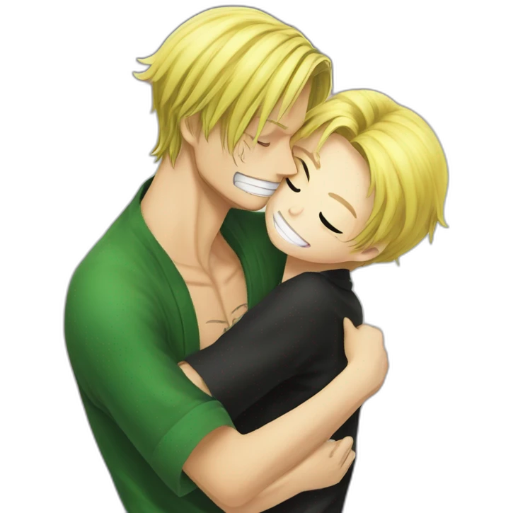 sanji embrace roronoa zoro emoji