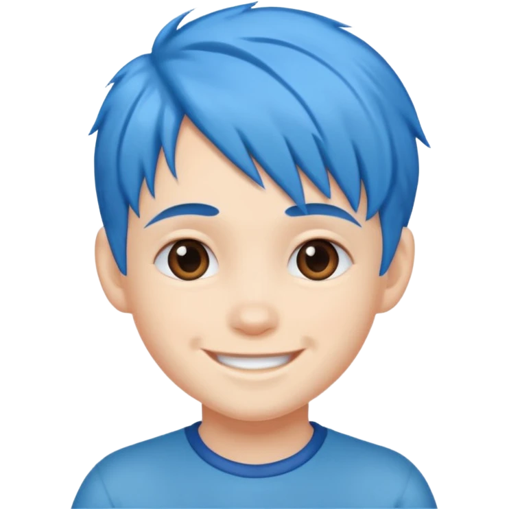 blue haired kid emoji