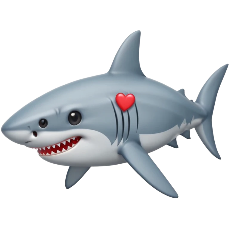 Shark with hearts in the eyes emoji