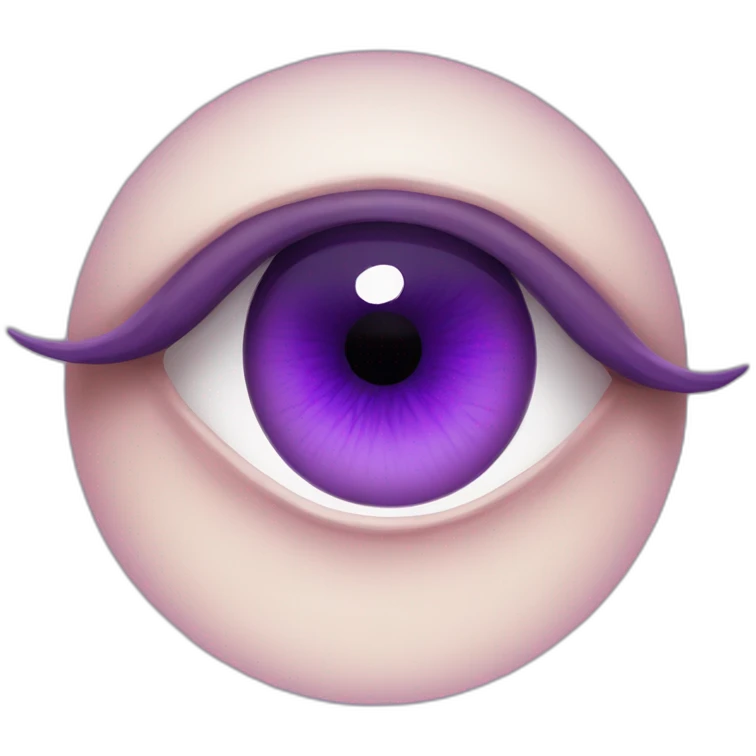 majestic godly violet iris eyeball serious intense symmetrical knowledgable emoji