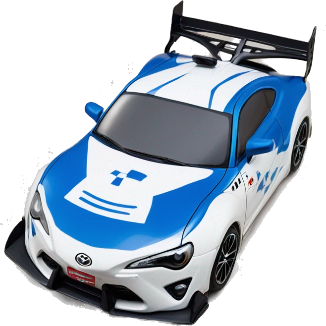 Radio Controlled Captain Rex themed 2013 Toyota 86 shaped like a Formula One race car with exposed turbine wheels  emoji