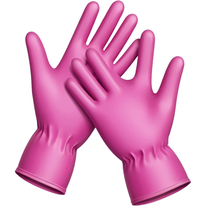Guantes médicos de color rosa emoji