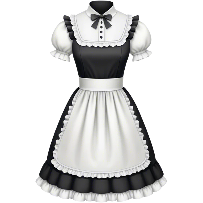 Black and white maid dress emoji