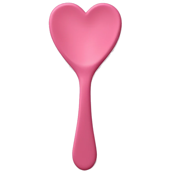 Pink heart spoon emoji