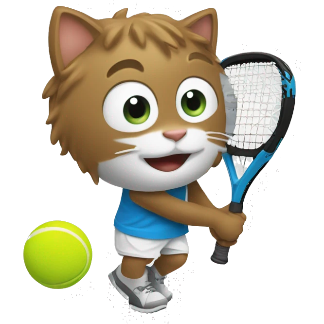 Un chat qui joue padel emoji