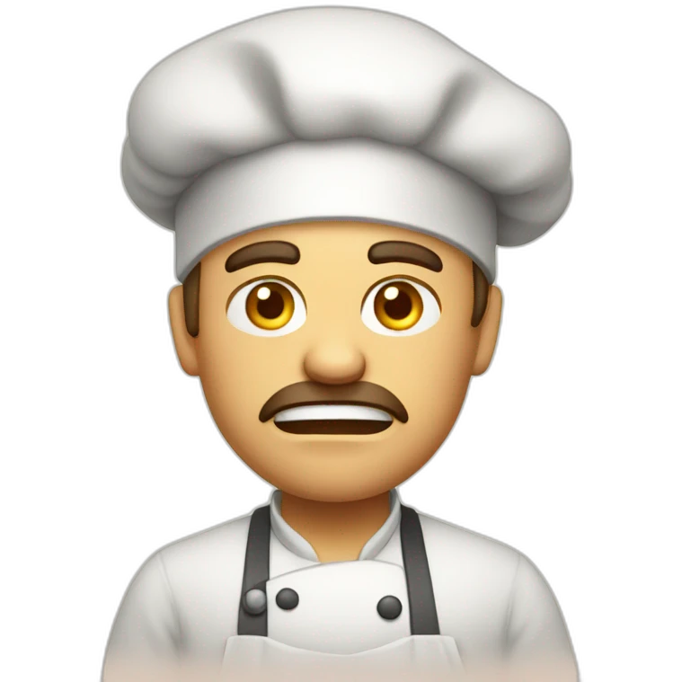 Angry baker emoji