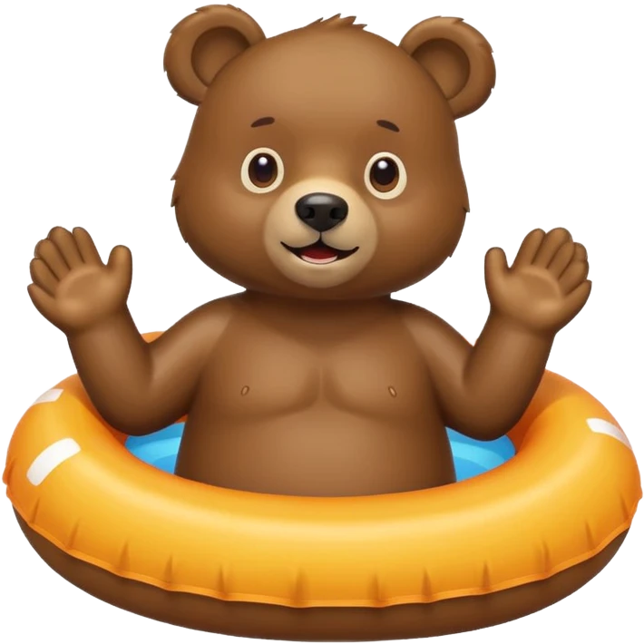 Oso con flotador emoji