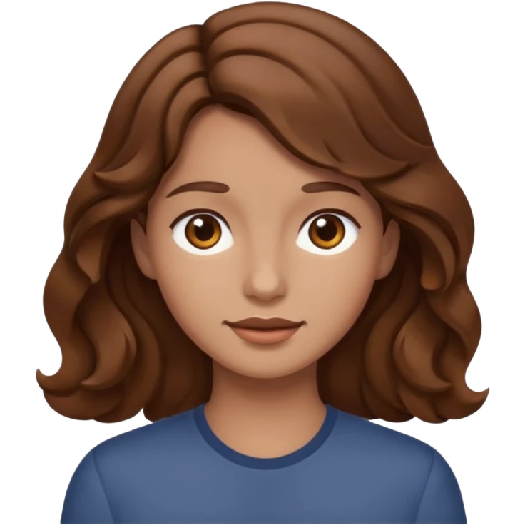Brown hair  emoji