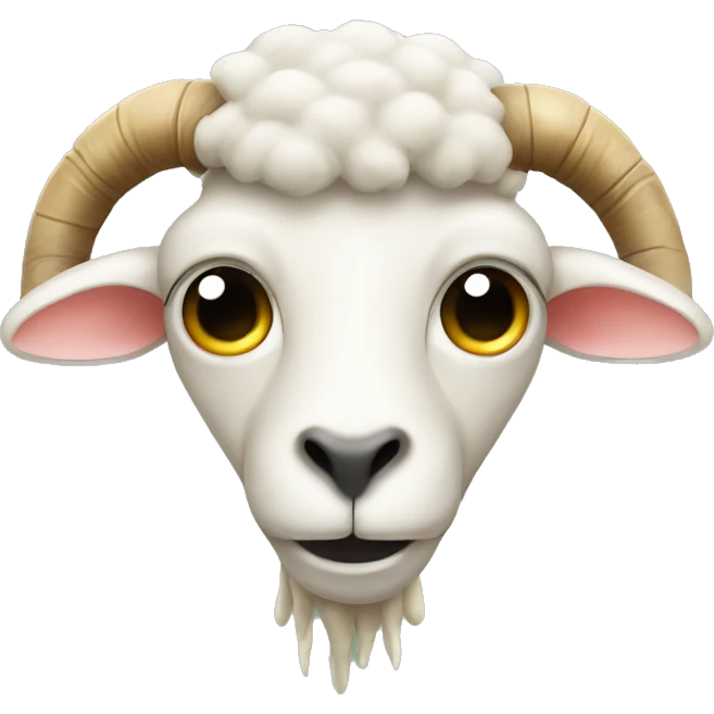 alien head with sheep horn emoji