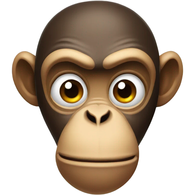 A monkey's head with a suspicious expression on its face emoji