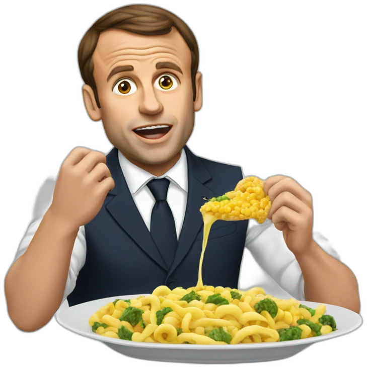 Macron qui mange emoji