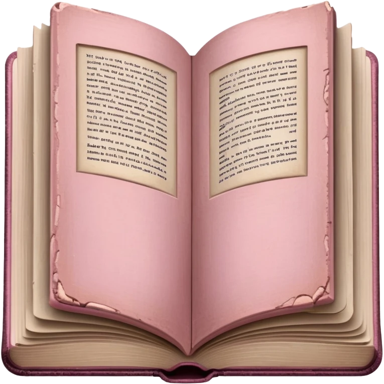dusty pink open book emoji