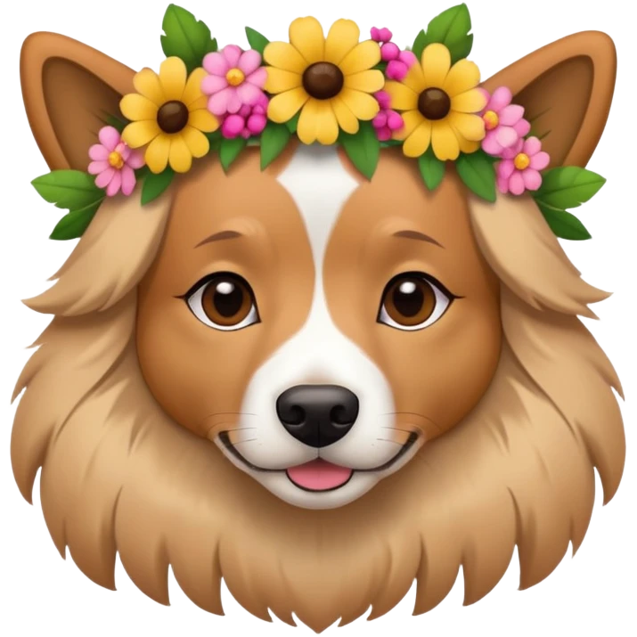 Dog with flower crown  emoji